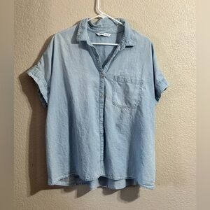 🌻Sonoma Plus size  Denim short sleeve shirt Size 1X